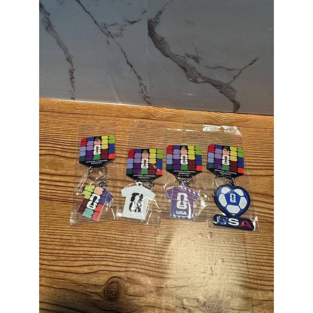 Bundle FIFA World Cup 2026 Official Licensed Keychain USA Jersey Soccer 4 Pack